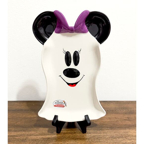 NWT: Disney - Minnie Mouse Ghost Halloween Figural Plate / Tray - Picture 1 of 4